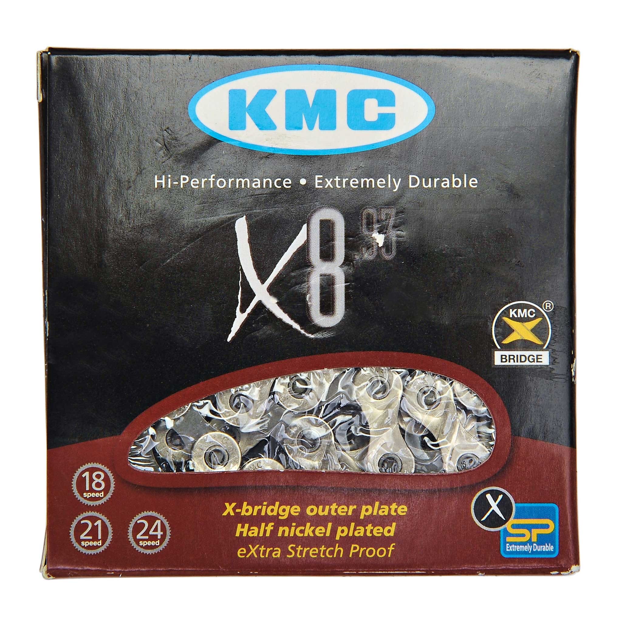 Chaîne 6/7/8V KMC X8 Argent/Gris - Image 2