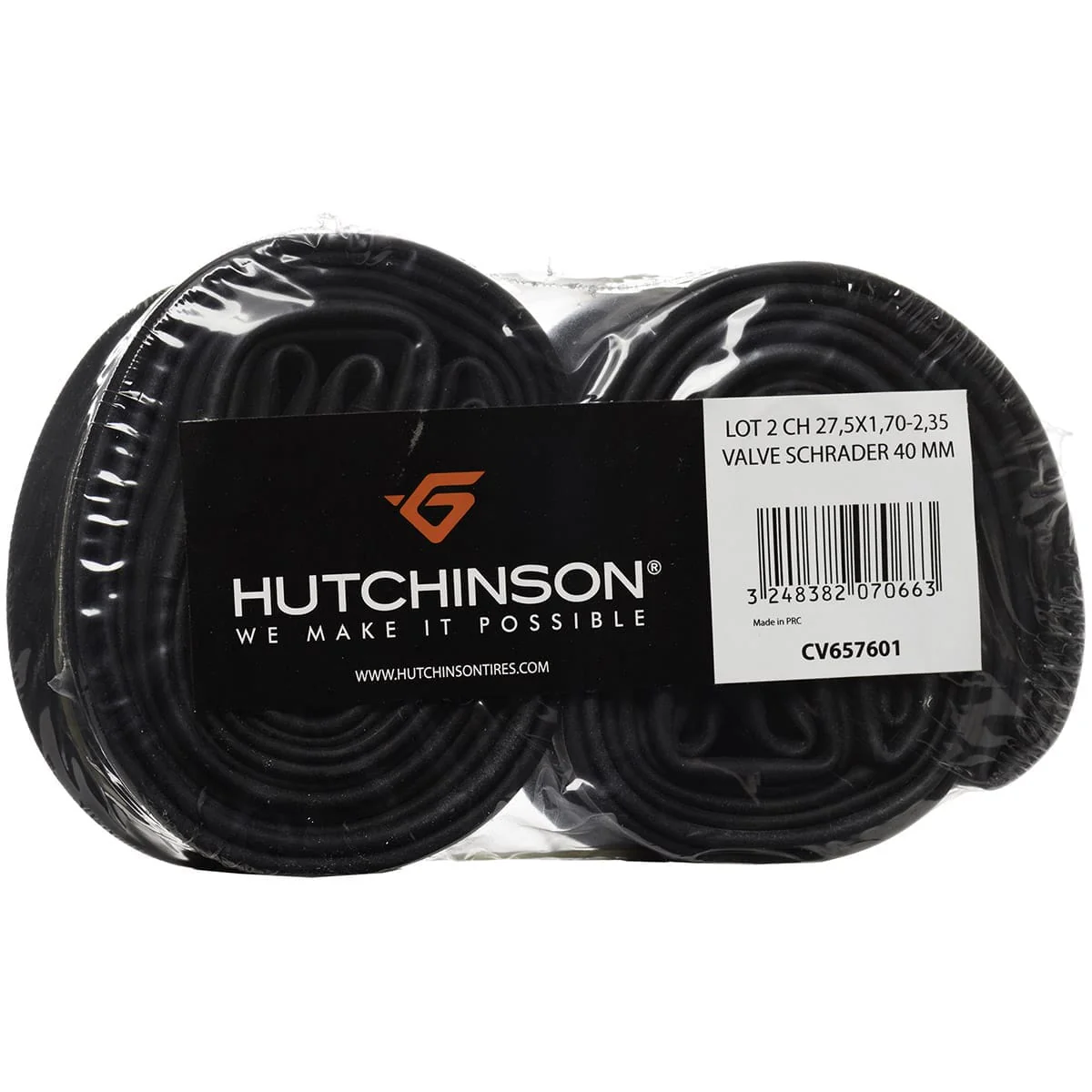 Chambre à Air HUTCHINSON 27.5x1.70 - 2.35 Schrader 40mm (Lot de 2)