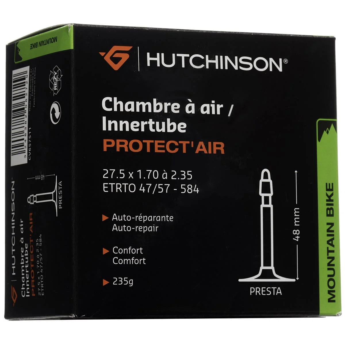 Chambre à Air HUTCHINSON PROTECT'AIR 27.5x 1.70 - 2.35 Presta 48mm