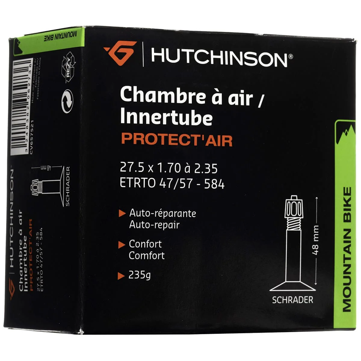 Chambre à Air HUTCHINSON PROTECT'AIR 27.5x 1.70 - 2.35 Schrader 48mm