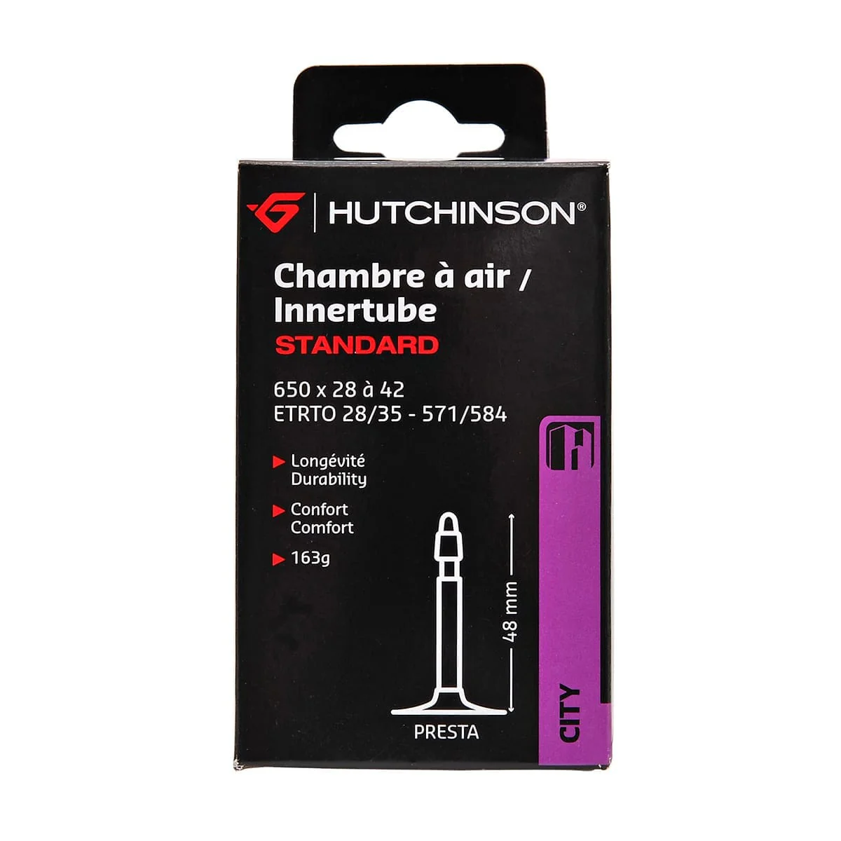 Chambre à Air HUTCHINSON STANDARD 650x28/35 PRESTA 48mm