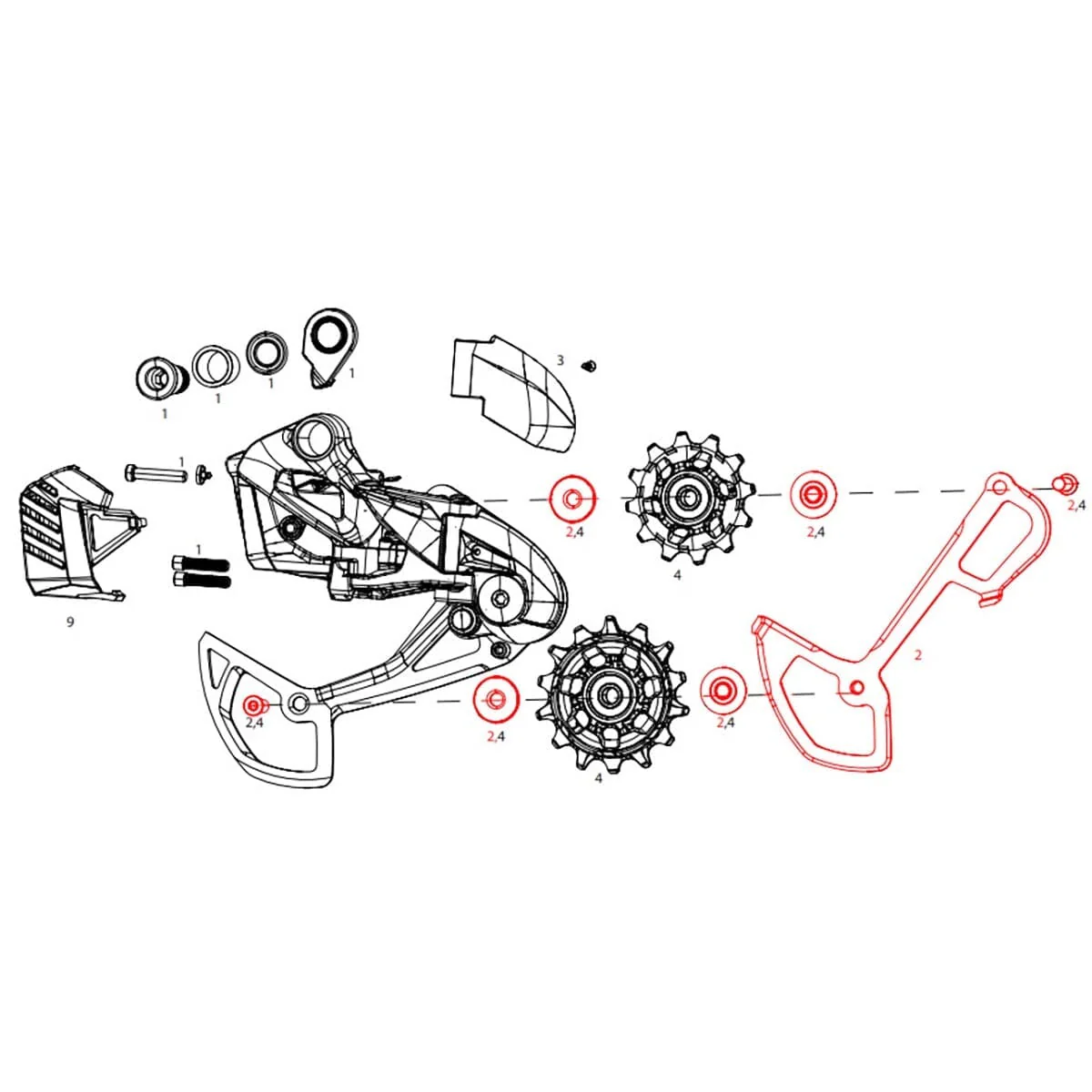 Chape Interne SRAM SX/NX Eagle/ GX Eagle AXS