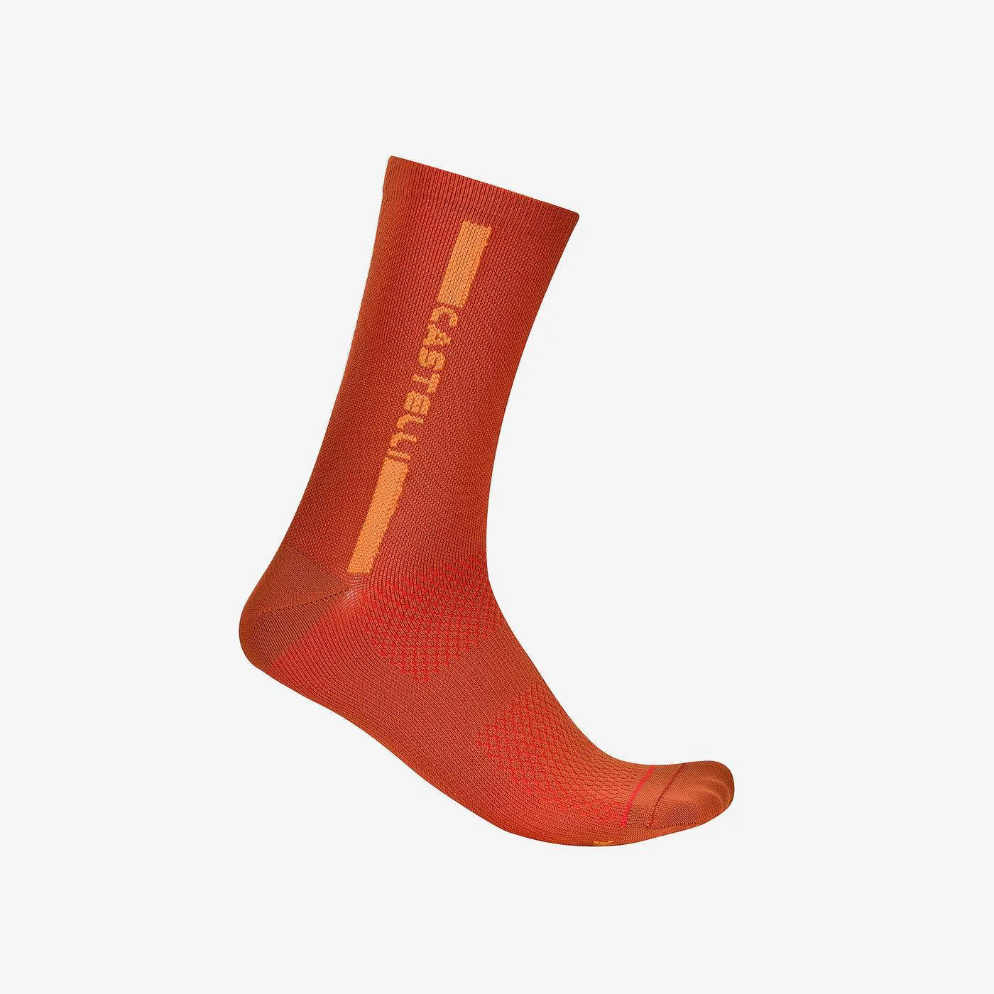 Chaussettes CASTELLI LINEA LOGO 15 Paprika