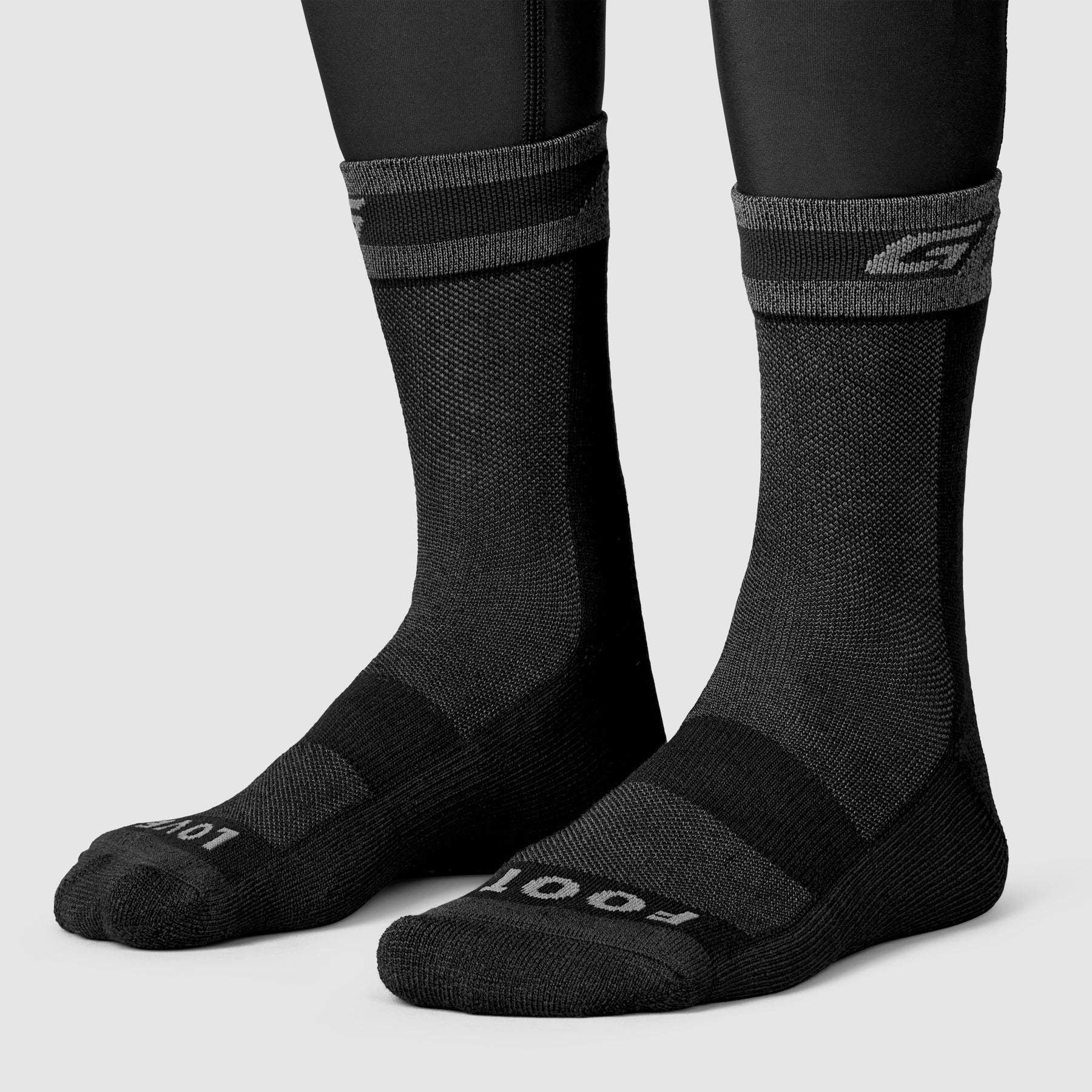 Chaussettes GRIPGRAB Merino Hiver Noir - Image 5