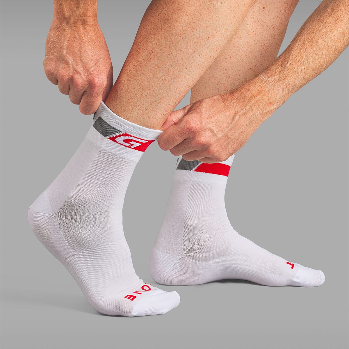 Chaussettes GRIPGRAB REGULAR CUT SUMMER Blanches - Image 3