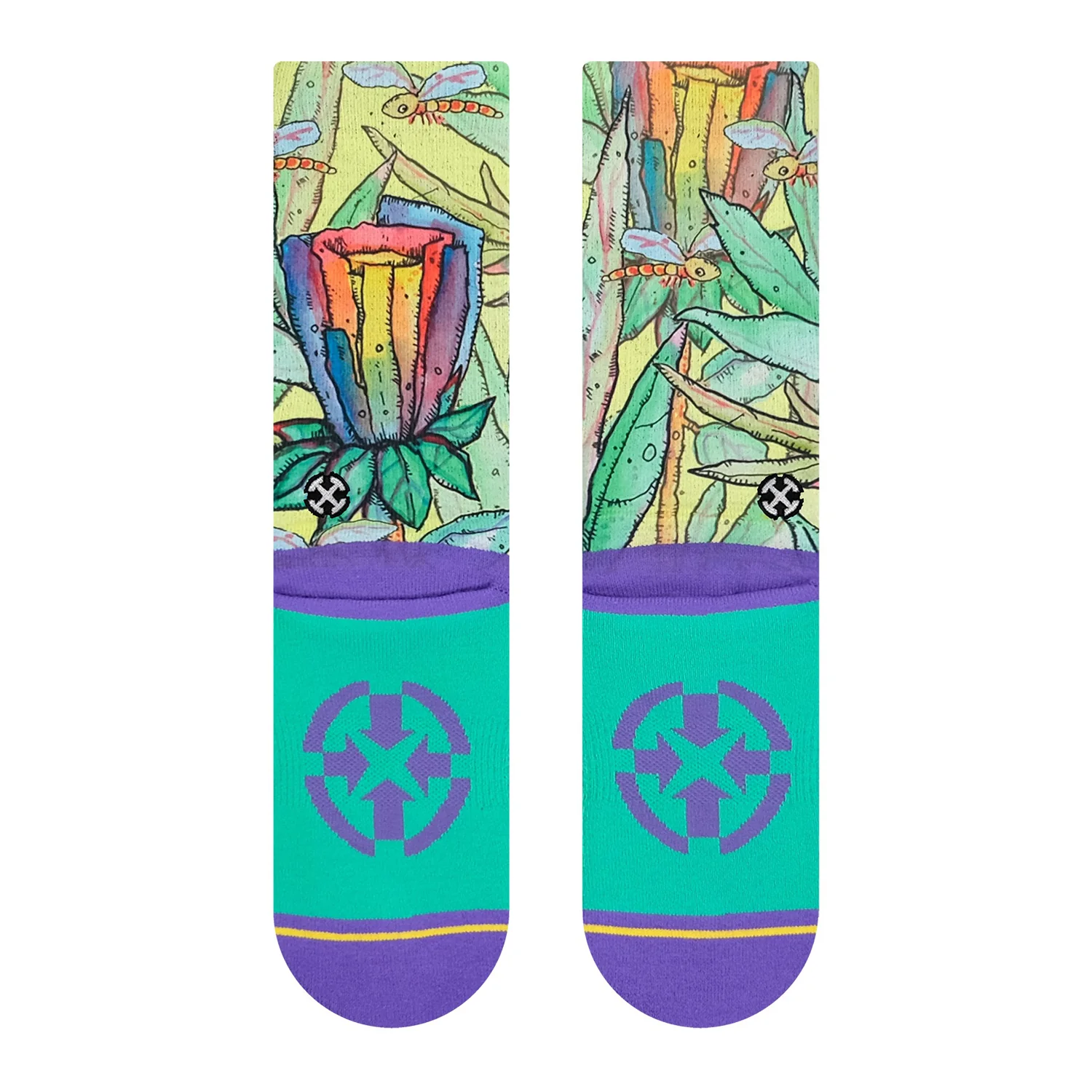 Chaussettes MERGE4 BAD OTIS LINK RAINBOW FLOWER - Image 3