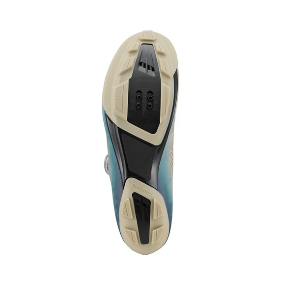 Chaussures VTT XC/Gravel SHIMANO RX600 Beige/Bleu - Image 4