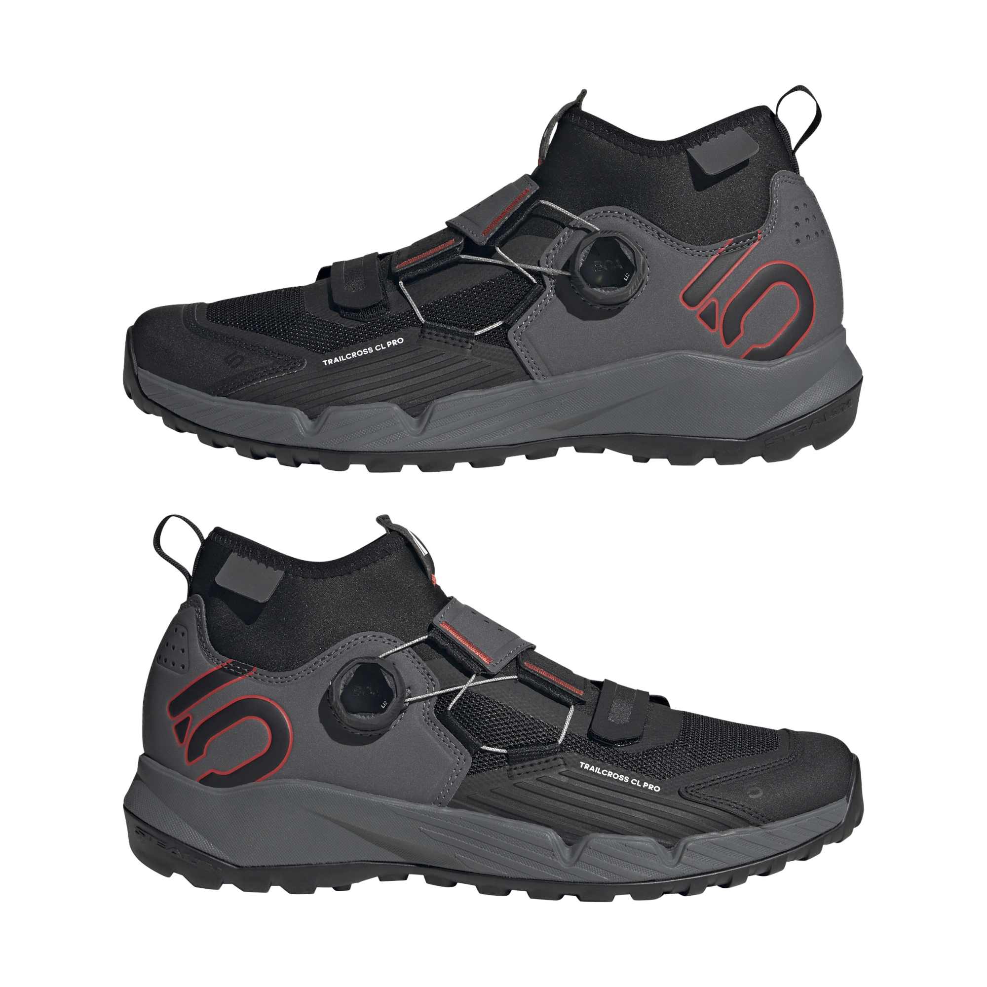 Chaussures VTT ADIDAS FIVE TEN TRAILCROSS PRO CLIP-IN Gris/Noir/Rouge - Image 9