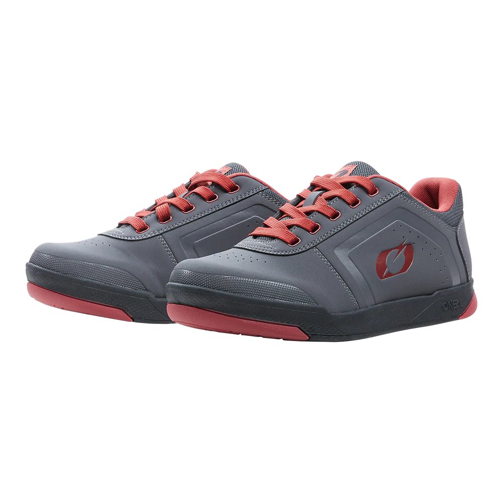 Chaussures VTT O'NEAL PINNED FLAT Gris/Rouge - Image 3
