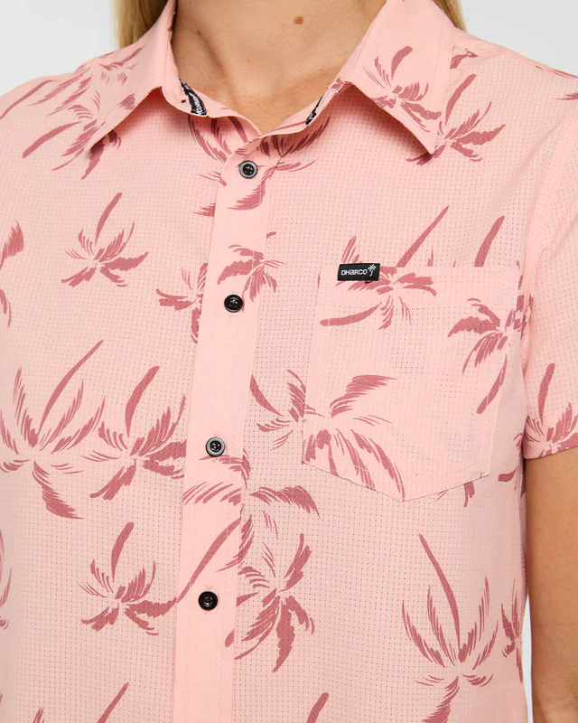 Chemise Technique DHARCO TECH PARTY PINK PALM Femme Rose - Image 6
