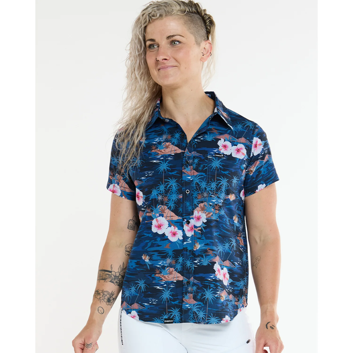 Chemise Technique DHARCO TECH PARTY OASIS Femme Bleu - Image 2