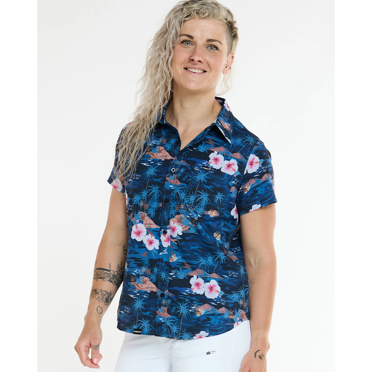 Chemise Technique DHARCO TECH PARTY OASIS Femme Bleu - Image 3