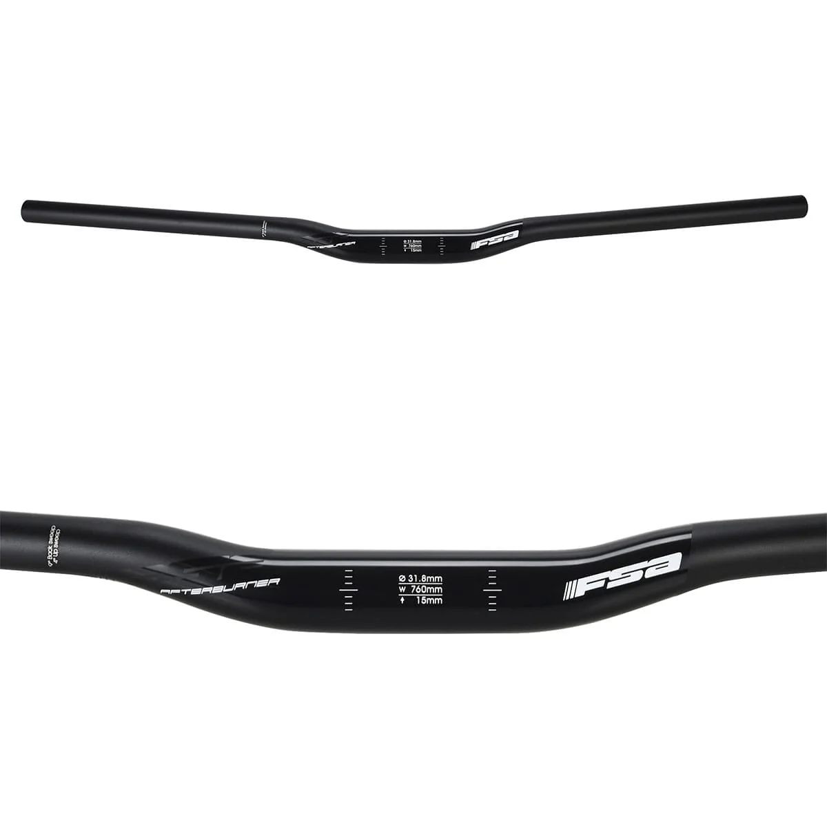 Cintre FSA AFTERBURNER Aluminium Rise 15mm 31.8/760mm Noir