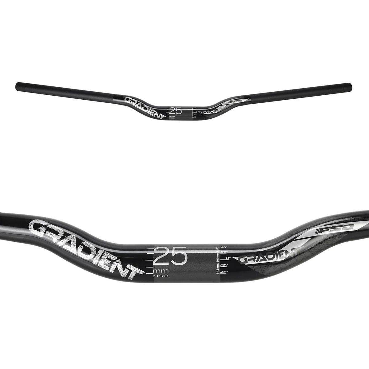 Cintre FSA GRADIENT Aluminium Rise 25mm 31.8/800mm Noir