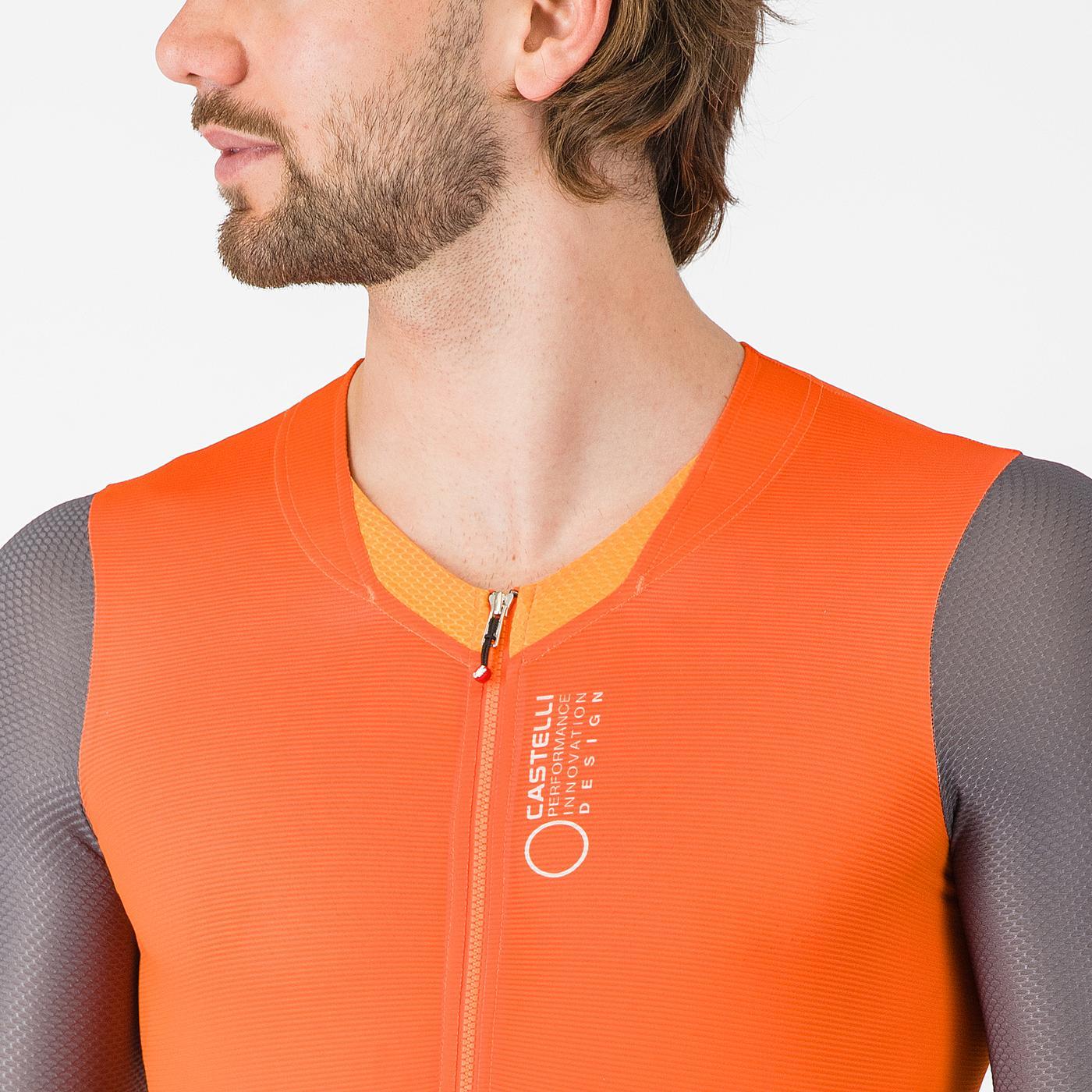 Combinaison CASTELLI SATURDAY MORNING Orange/Gris - Image 3