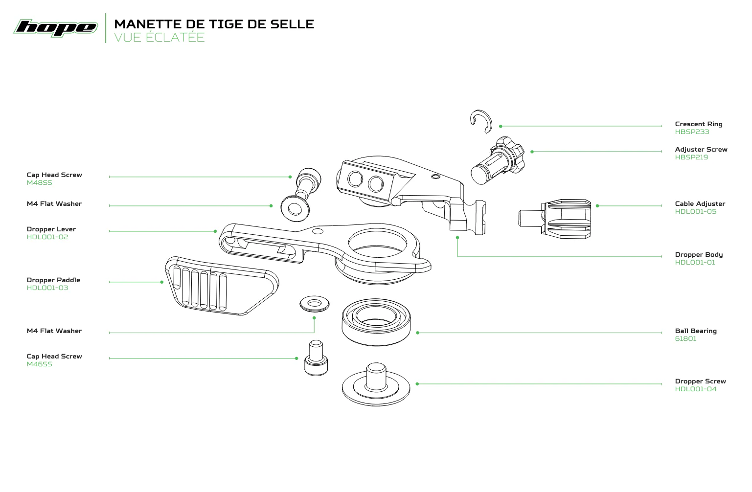 Commande de Tige de Selle HOPE Argent/Violet - Image 5