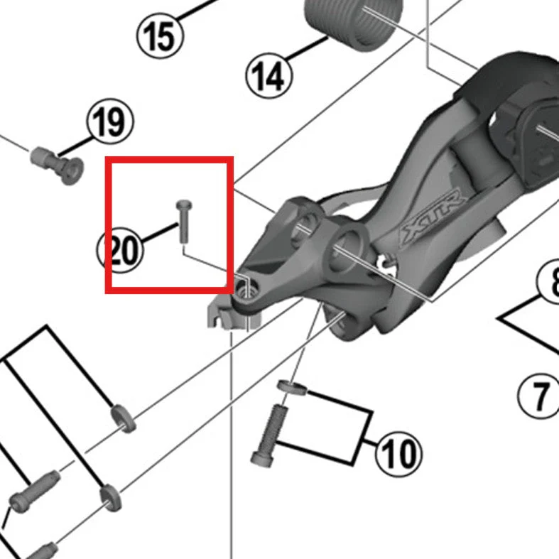 Couvercle avec Languette SHIMANO RD-M9000 - Image 2