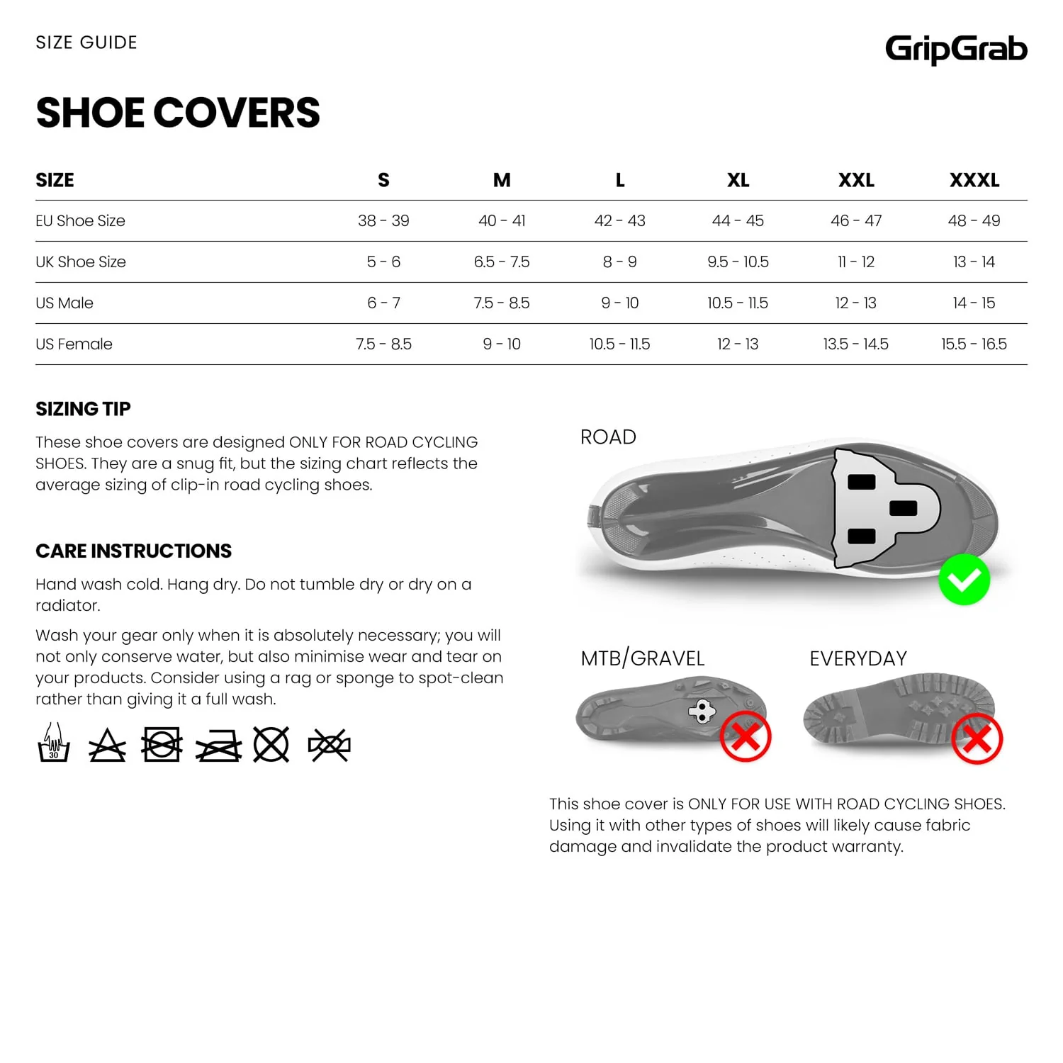 Couvre-Chaussures GRIPGRAB ARTIC 2 WATERPROOF ROAD Noir - Image 11