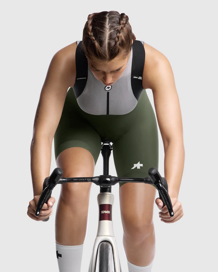 Cuissard Court à Bretelles ASSOS UMA GT S11 Femme Moss Green - Image 8