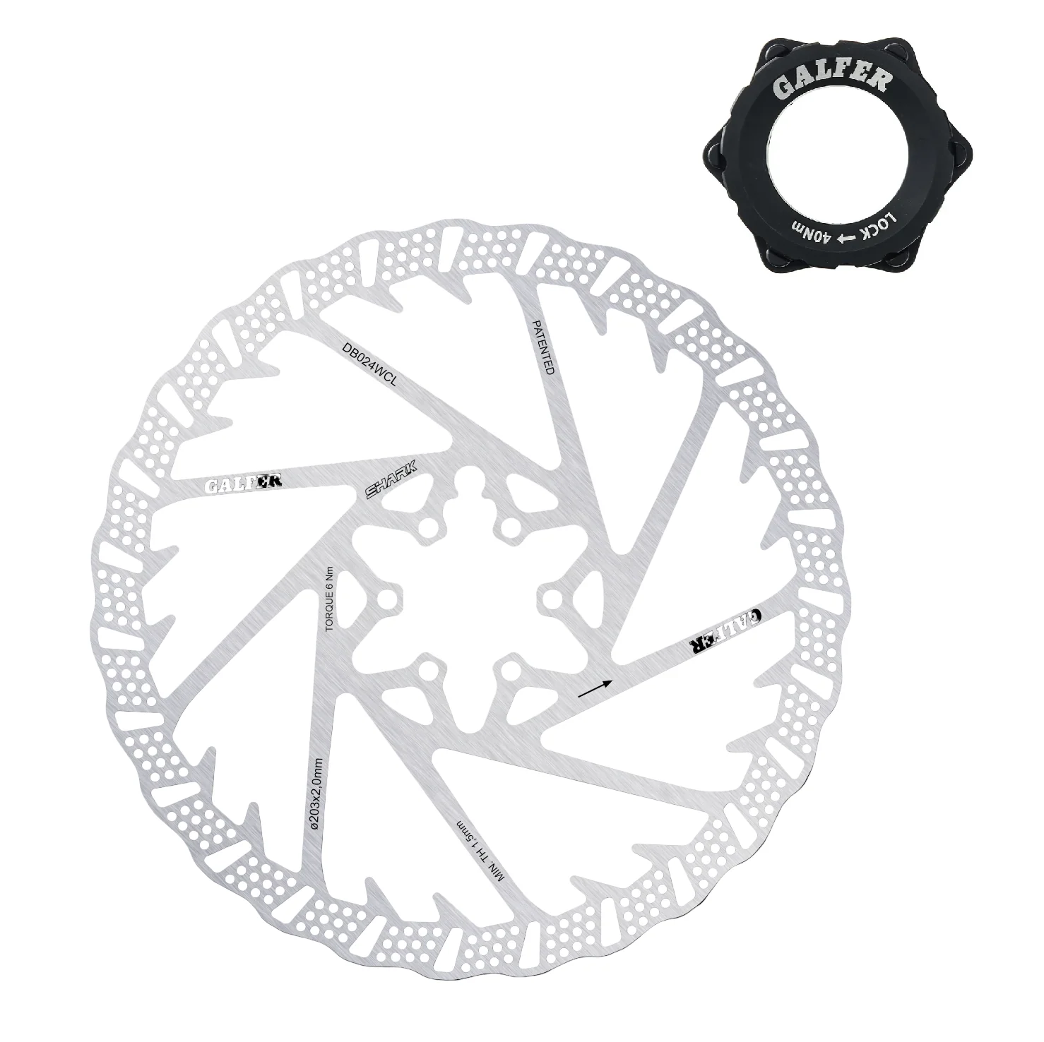 Disque GALFER SHARK 2mm CENTER LOCK