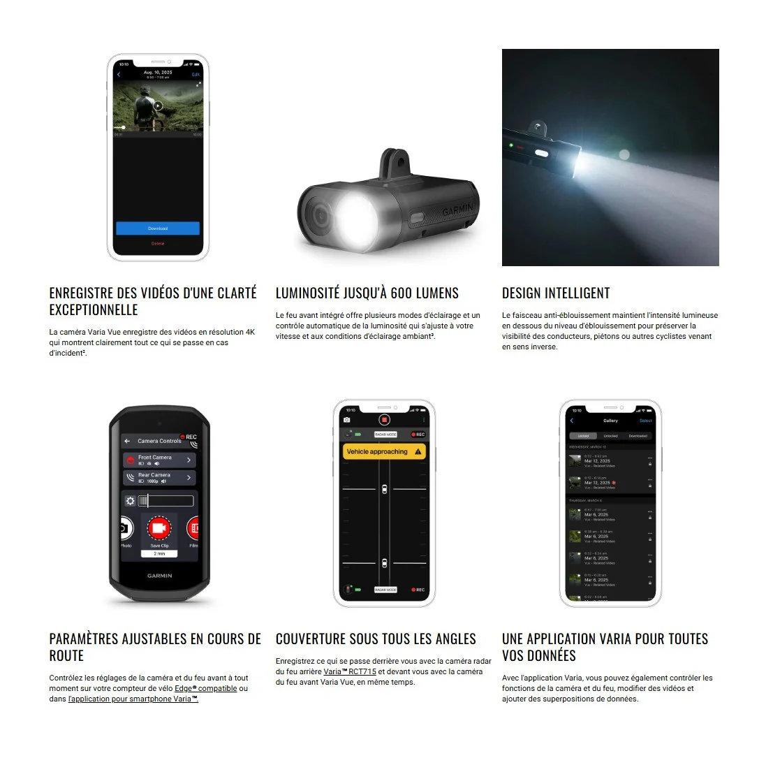 Éclairage Avant avec Caméra GARMIN VARIA VUE - Image 7