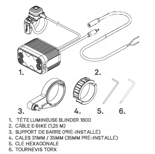 Éclairage Avant KNOG BLINDER E 1800 - Image 6