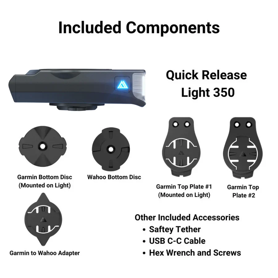 Éclairage Avant KOM CYCLING QUICK RELEASE LIGHT 350 - Image 9
