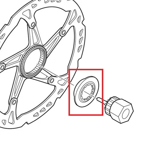 Ecrou de serrage Center Lock SHIMANO Interne SM-RT81