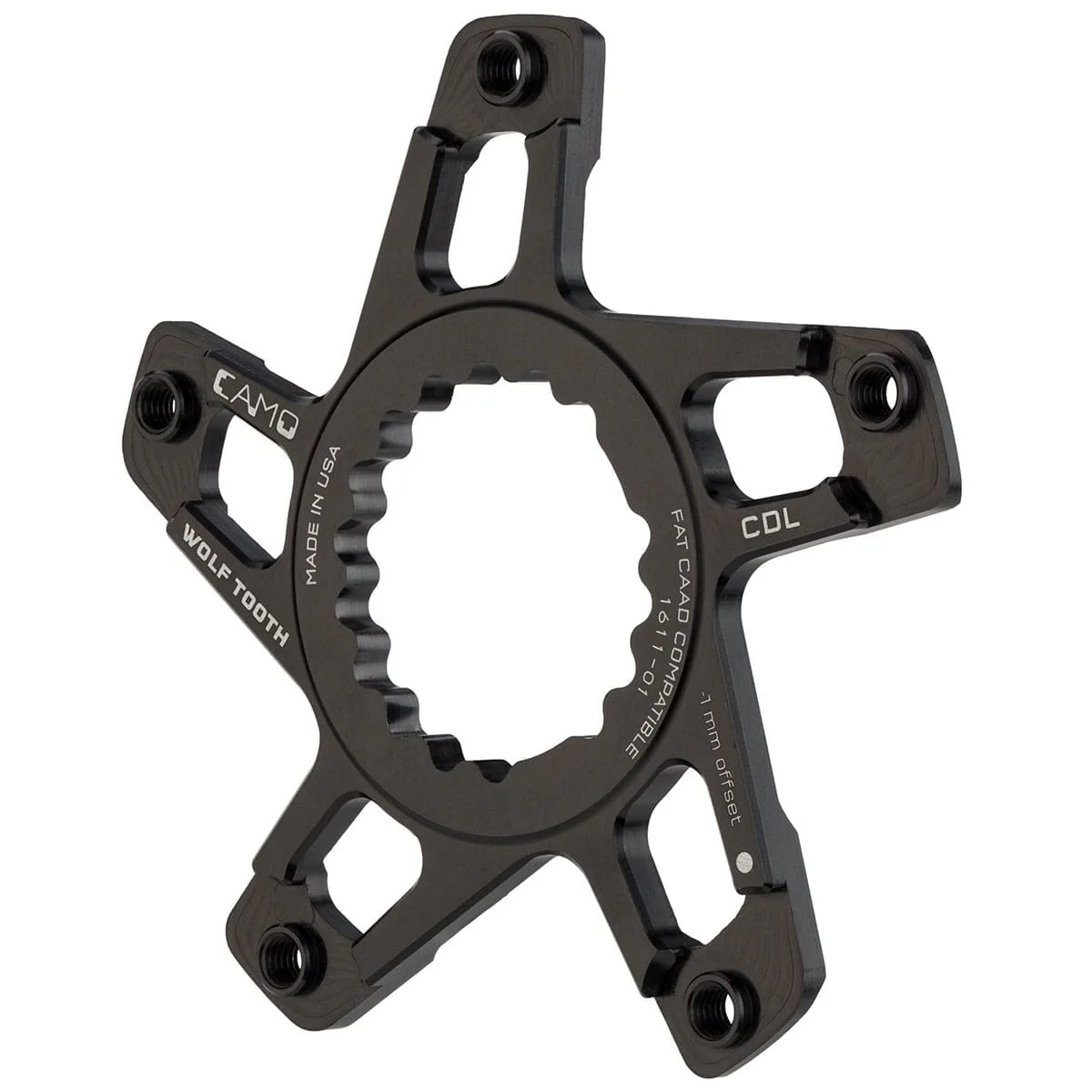 Étoile de Pédalier WOLF TOOTH CAMO M1 Cannondale Direct Mount Offset -1mm Noir - Image 2