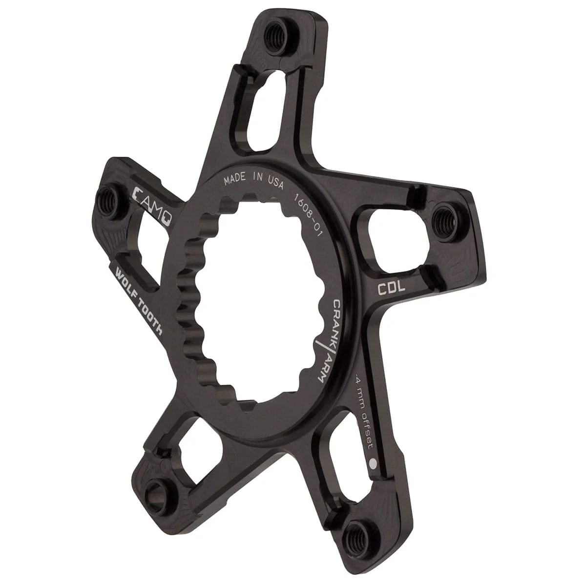 Étoile de Pédalier WOLF TOOTH CAMO M4 Cannondale Direct Mount Offset -4mm Noir - Image 2