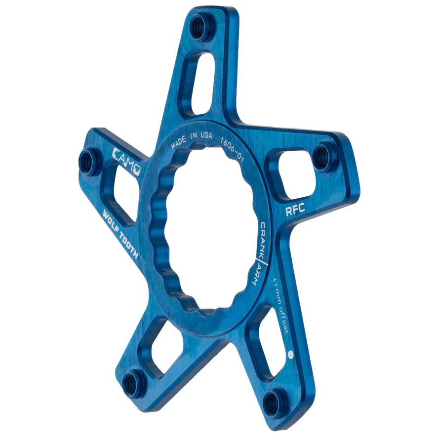 Étoile de Pédalier WOLF TOOTH CAMO P3 Raceface Cinch Direct Mount Offset 3mm Bleu - Image 2