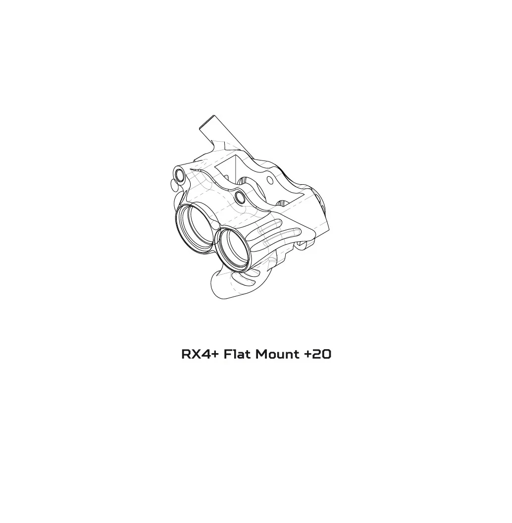 Etrier de Frein HOPE RX4+ SL FM 34mm (+20) 4 Pistons Minéral Violet - Image 2