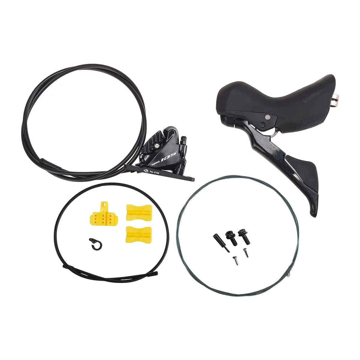 Levier Gauche et Étrier Avant SHIMANO 105 R7020 Double Flat Mount Sans Disque