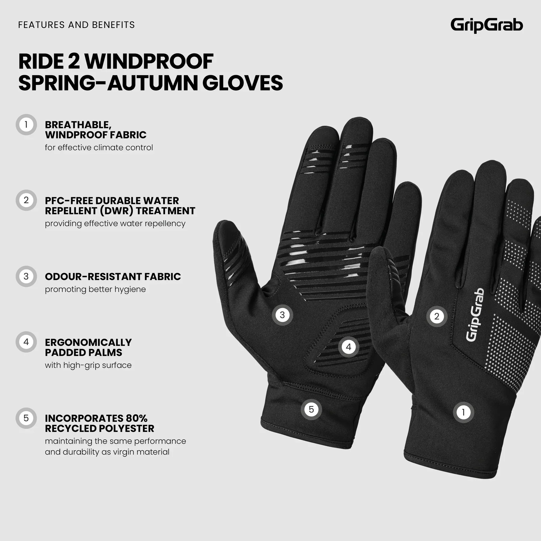 Gants GRIPGRAB RIDE 2 WINDPROOF SPRING AUTUMN Jaune - Image 7