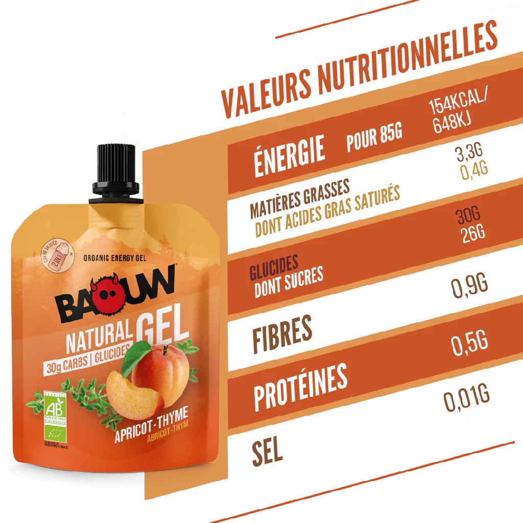Gel Énergétique BAOUW BIO Abricot-Thym (85g) - Image 2