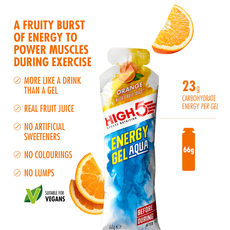 Pack Gel Énergétique HIGH5 ENERGY GEL Aqua (15x 66g) Mix Saveurs - Image 4