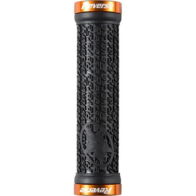Grips REVERSE COMPONENTS STAMP Lock-On Ø 30mm Noir/Orange