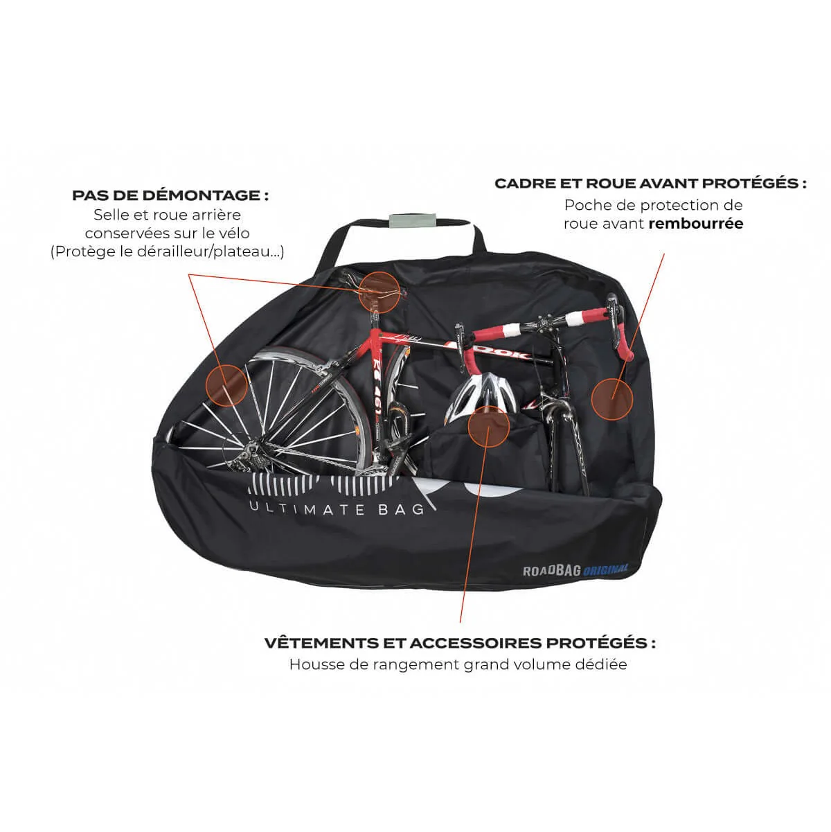 Housse de Vélo Route BUDS ROADBAG ORIGINAL Noir - Image 3