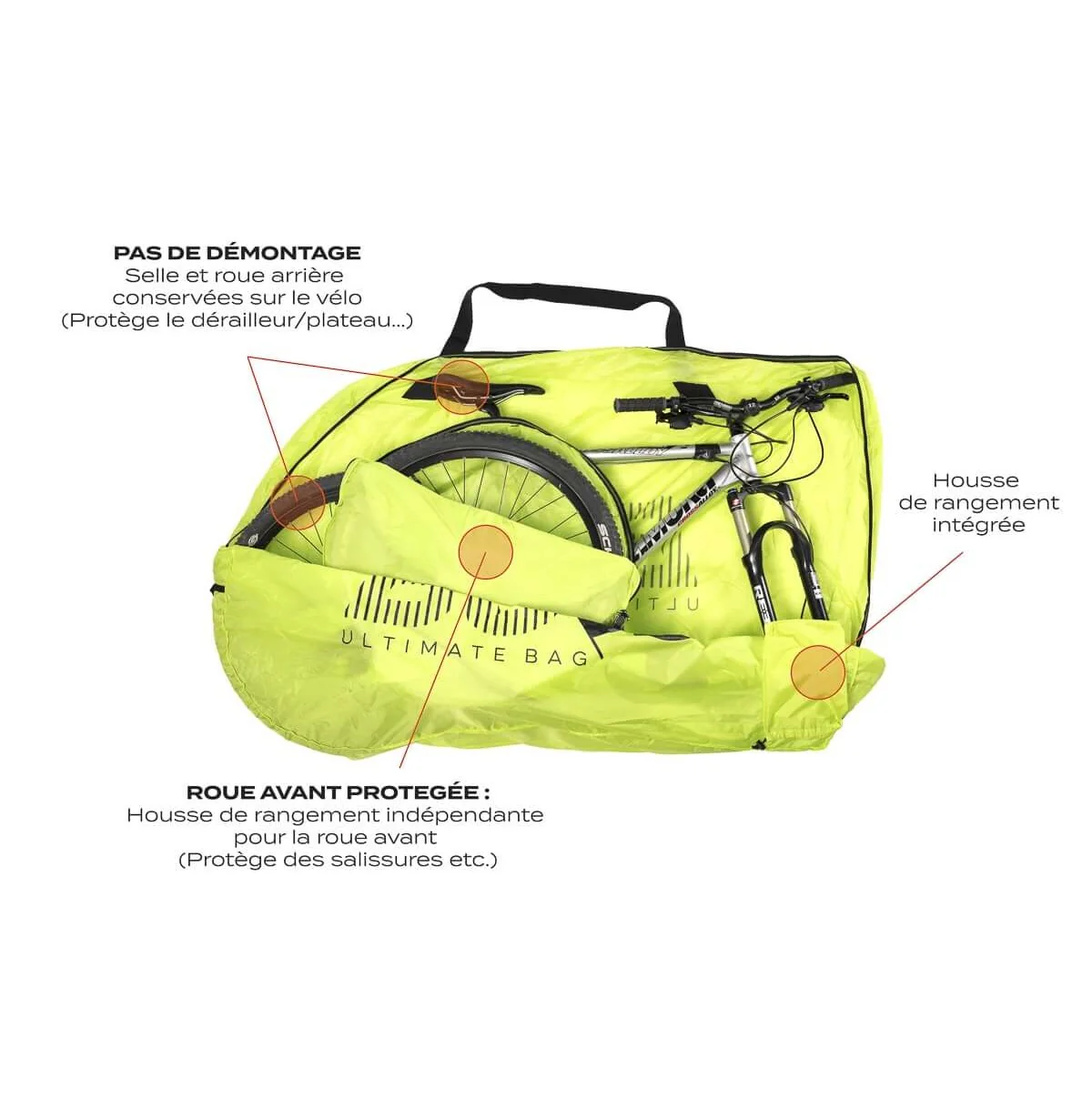 Housse de Vélo VTT BUDS MTBAG LIGHT Jaune - Image 3