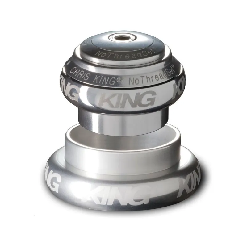 Jeu de Direction Externe CHRIS KING NOTHREADSET 1"1/8-1.5" EC34/EC44 Argent