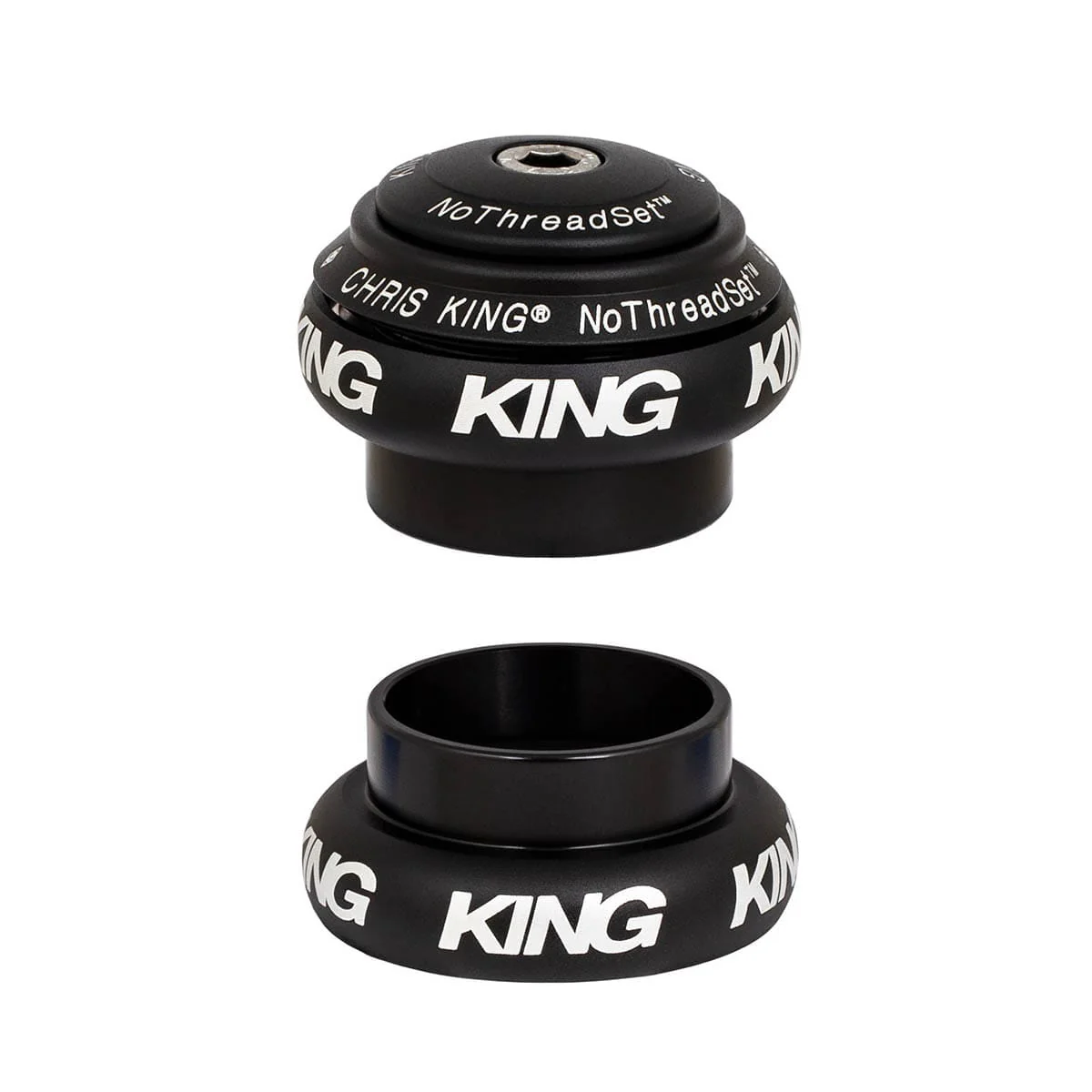 Jeu de Direction Externe CHRIS KING NOTHREADSET 1"1/8-1.5" EC34/EC44 Noir Mat