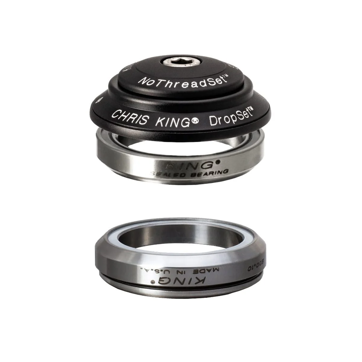 Jeu de Direction Intégré CHRIS KING DROPSET 4 1"1/8 IS42 45° Gris - Image 4