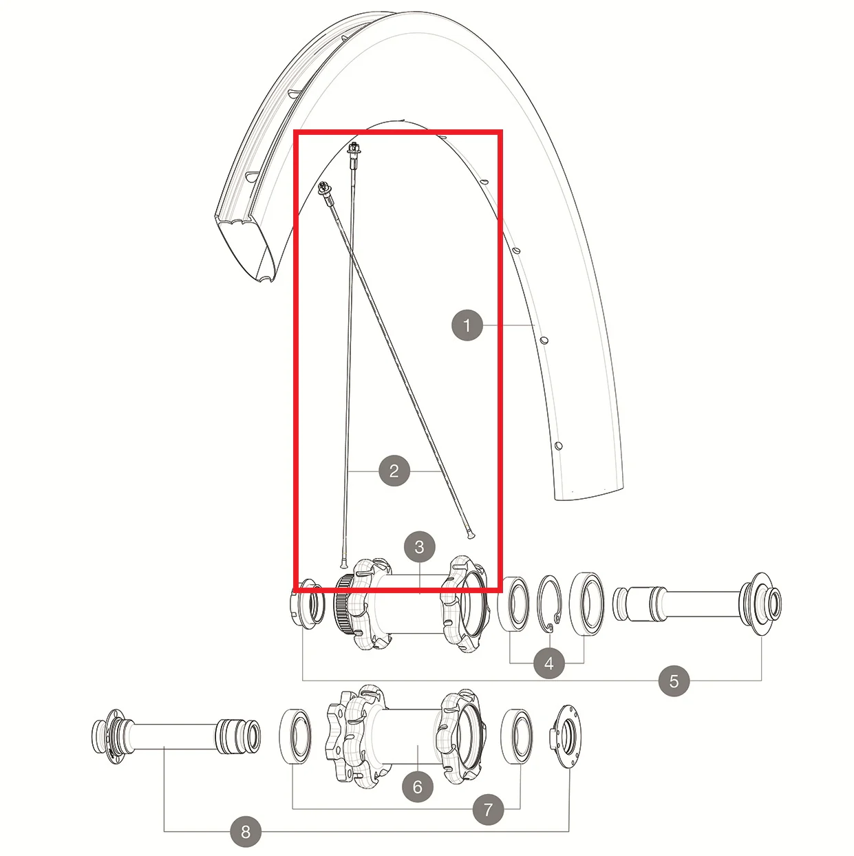 Kit 12 Rayons Av/Ar MAVIC COMETE PRO CARBON SL T UST / COSMIC PRO CARBON UST 253mm