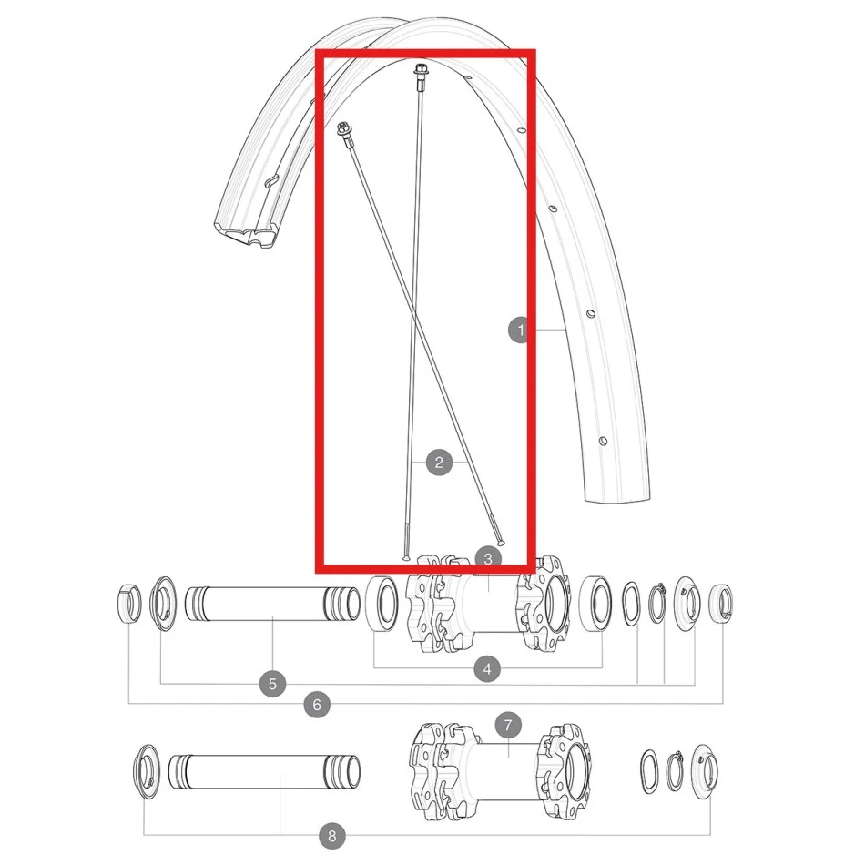 Kit 12 Rayons Ar MAVIC CROSSONE/CROSSRIDE FTS-X/CROSSMAX/XA 27.5" 276mm