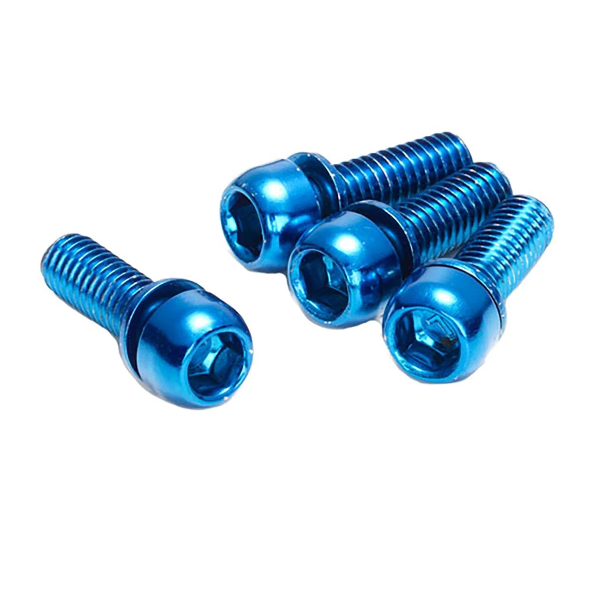 Kit 4 Vis REVERSE COMPONENTS pour Fixation d'Etrier M6 x 18 mm Bleu