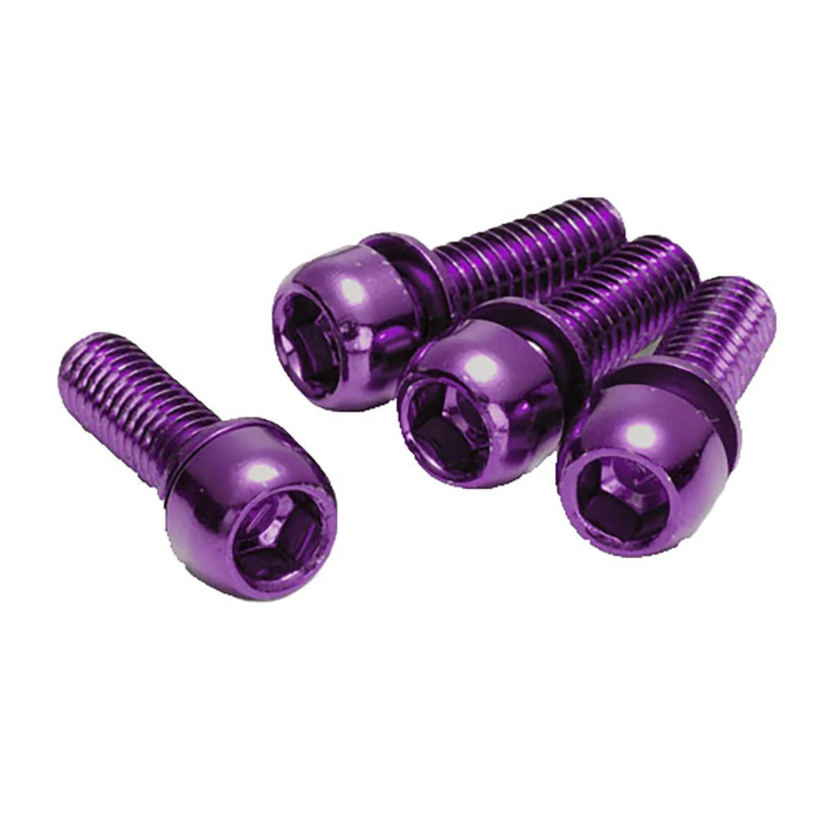 Kit 4 Vis REVERSE COMPONENTS pour Fixation d'Etrier M6 x 18 mm Violet