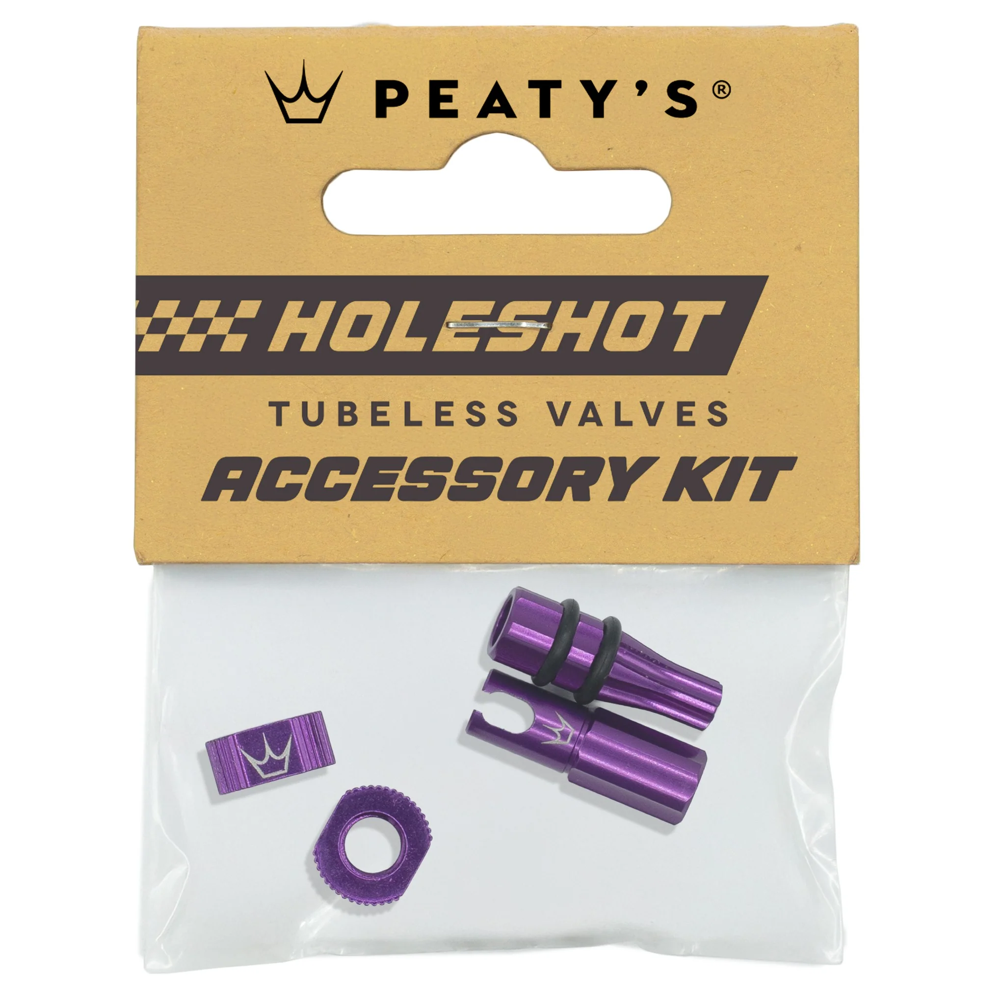 Kit Bouchons et Ecrous de Valves PEATY'S HOLESHOT FAST FLOW Violet