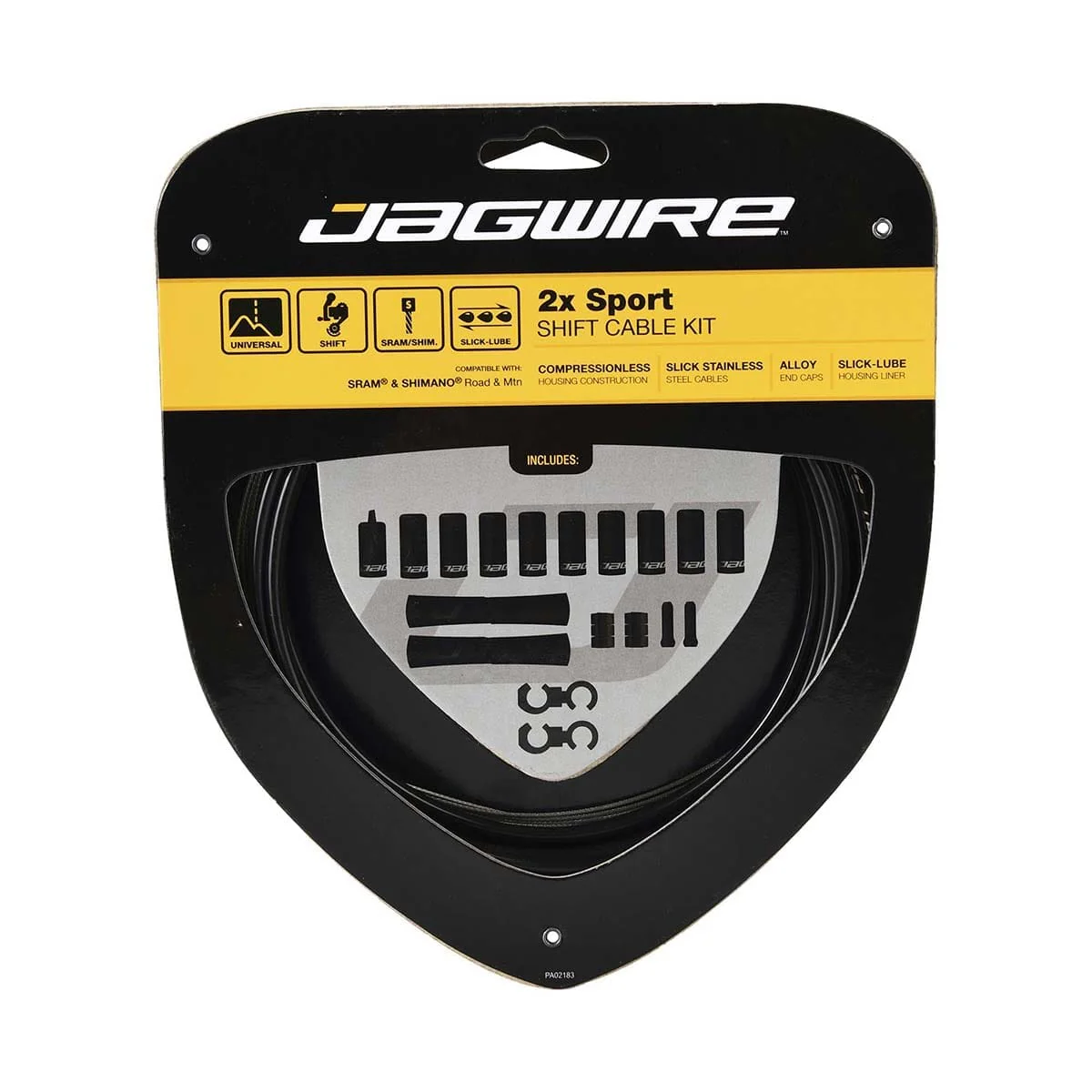 Kit de Câbles et Gaines de Dérailleur JAGWIRE SPORT SHIFT 2X Noir