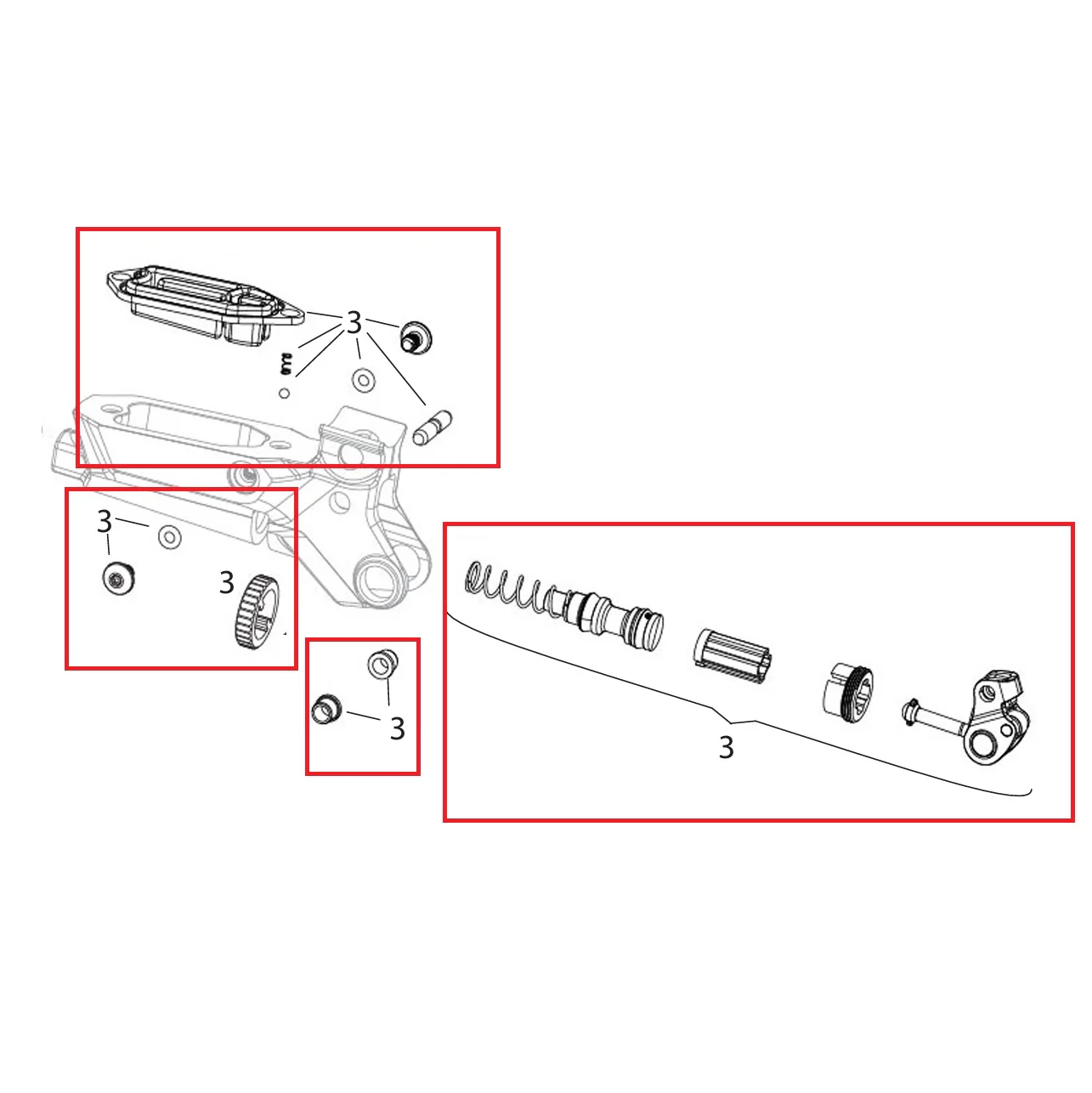 Kit de Pièces Internes pour Levier SRAM MAVEN ULTIMATE/SILVER B1
