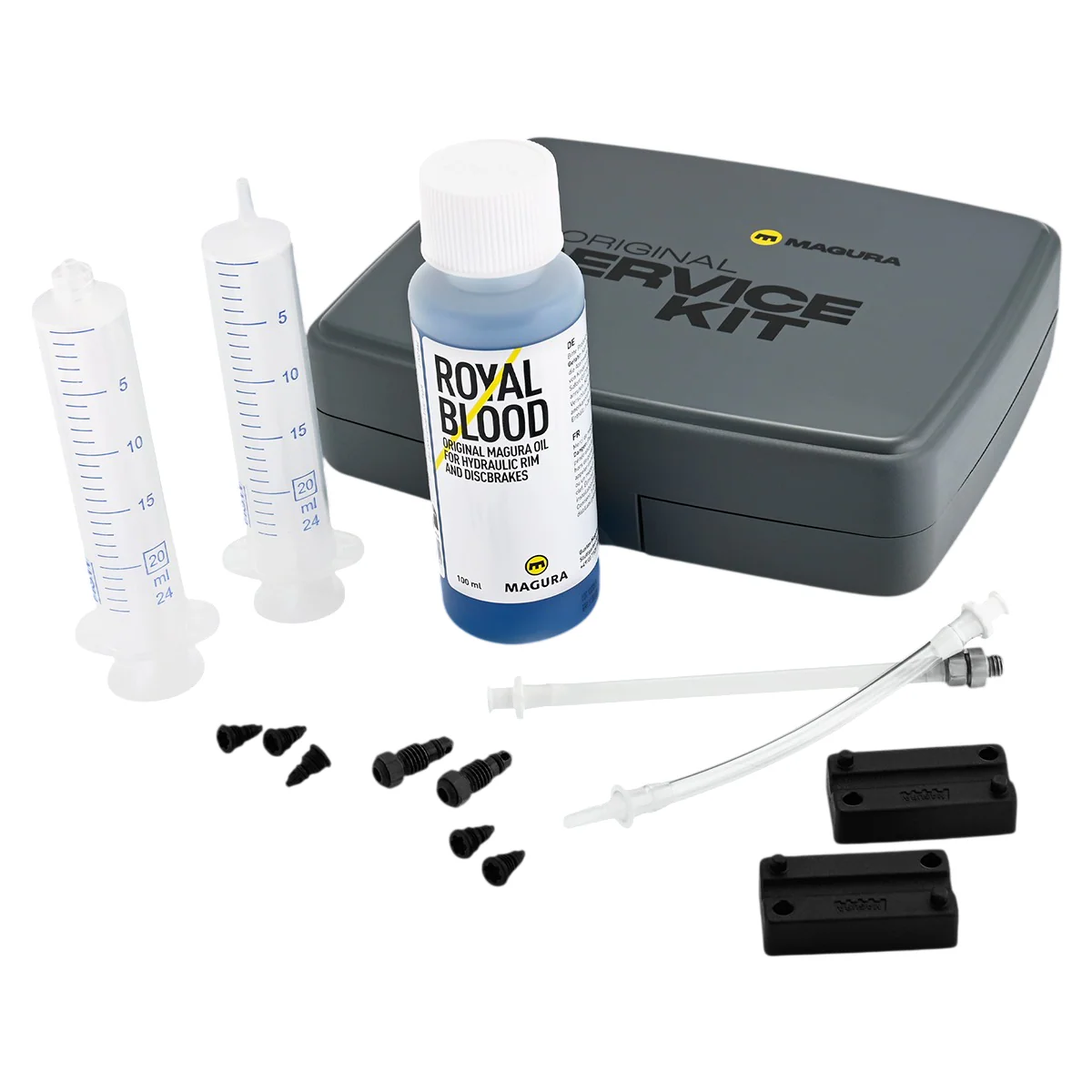 Kit de Purge MAGURA CORE (avec huile Minérale) pour freins hydrauliques.